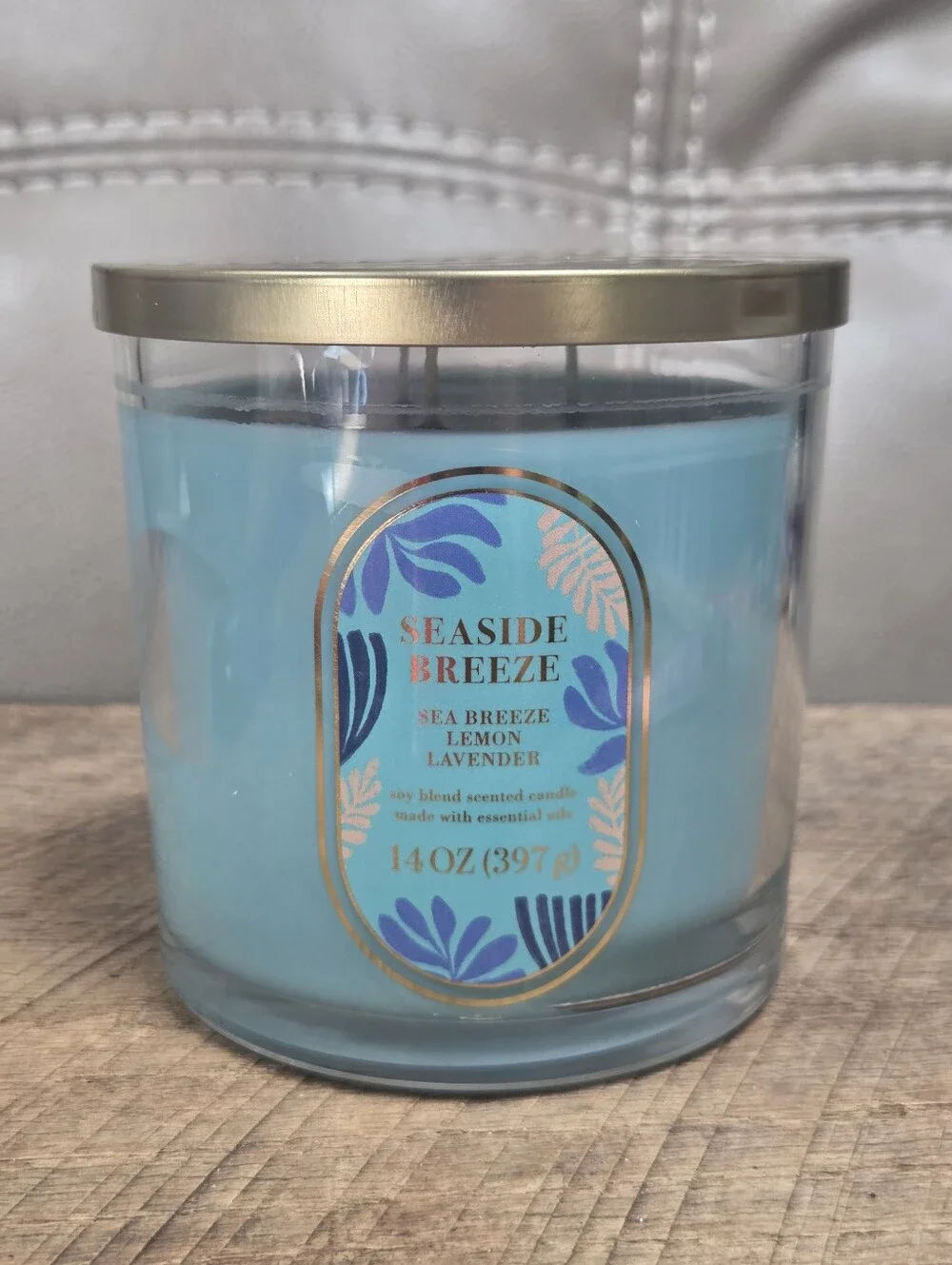 NWT SONOMA Sea Breeze Lemon Lavender Scented Candle - 14 OZ BIN 1L